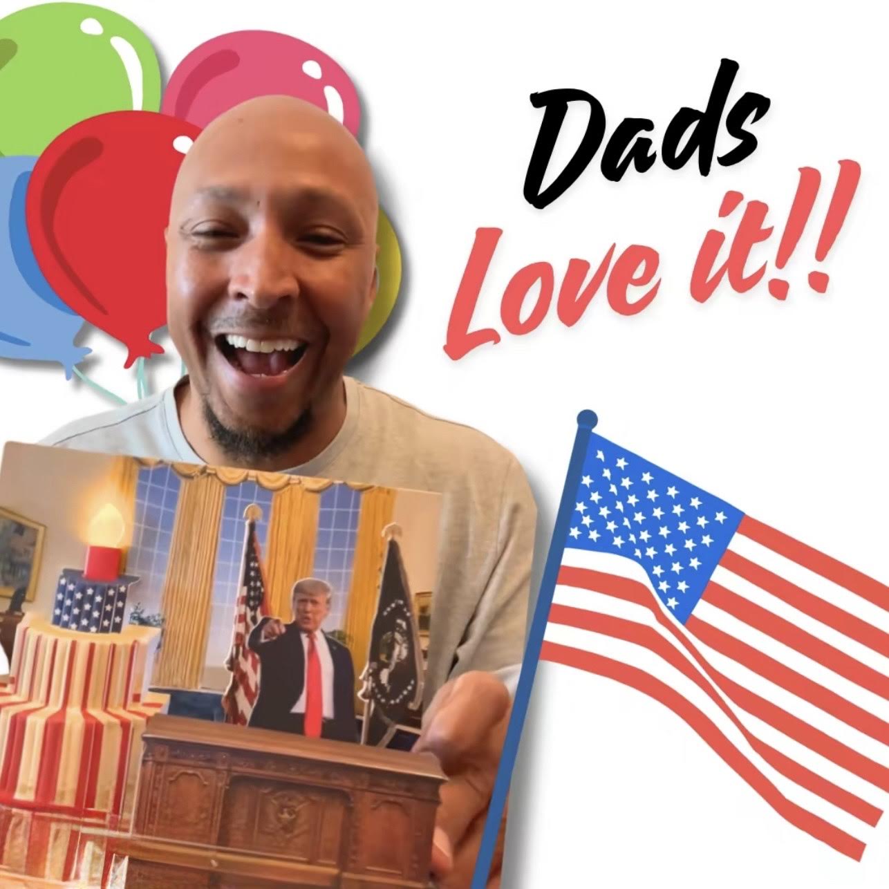 Trump Talking Birthday Card - Light and Sound Pop up card