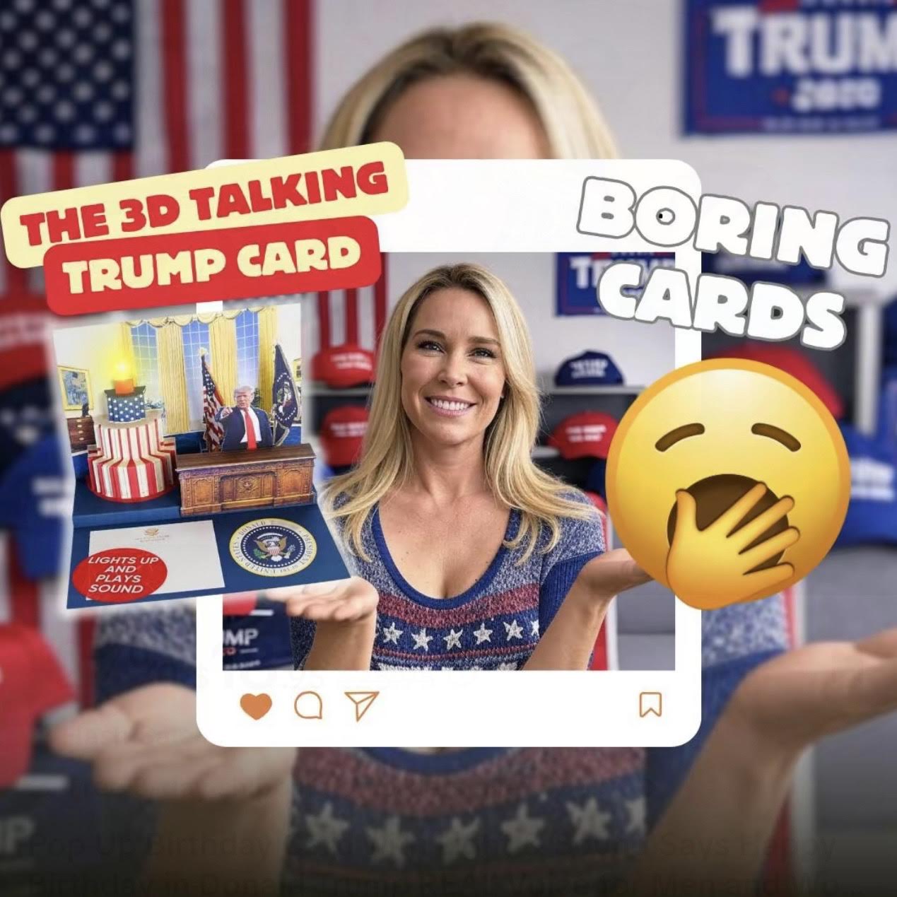 Trump Talking Birthday Card - Light and Sound Pop up card