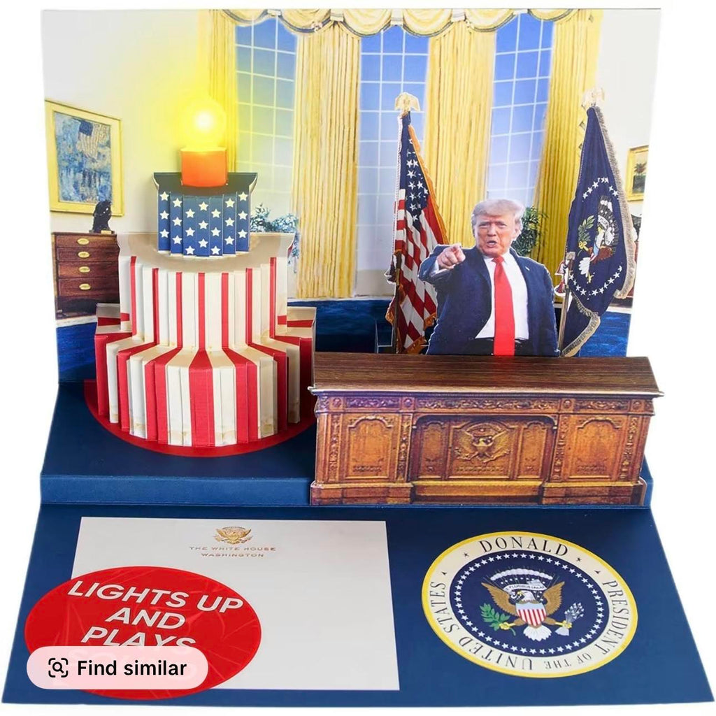 Trump Talking Birthday Card - Light and Sound Pop up card