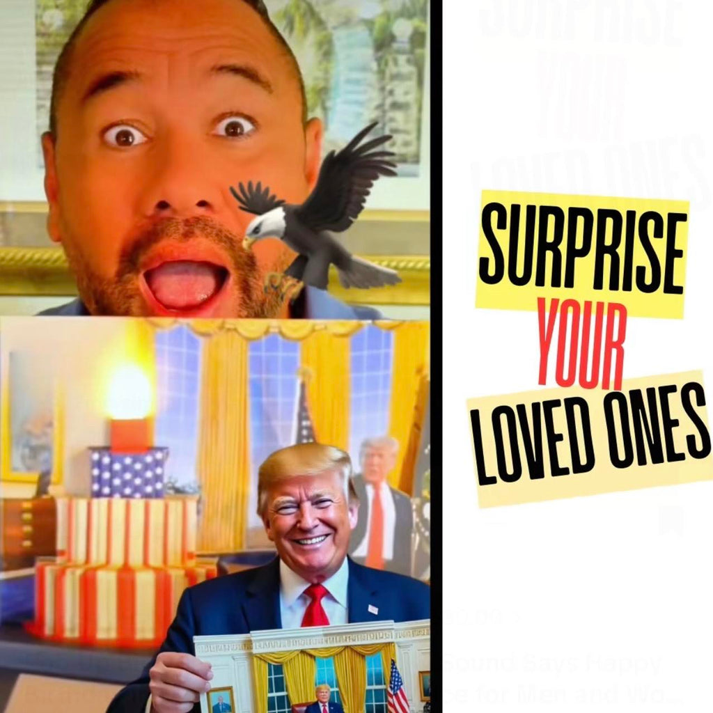 Trump Talking Birthday Card - Light and Sound Pop up card