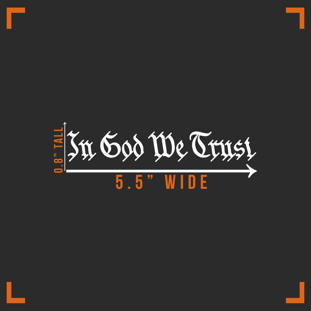 "In God We Trust" Decal Vinyl for Car