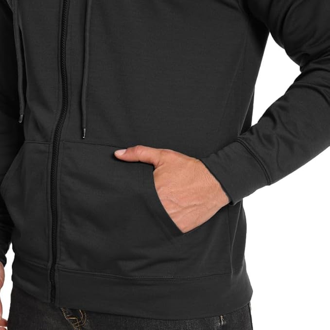 Men's Lightweight Full-Zip USA Flag Graphic Hoodie
