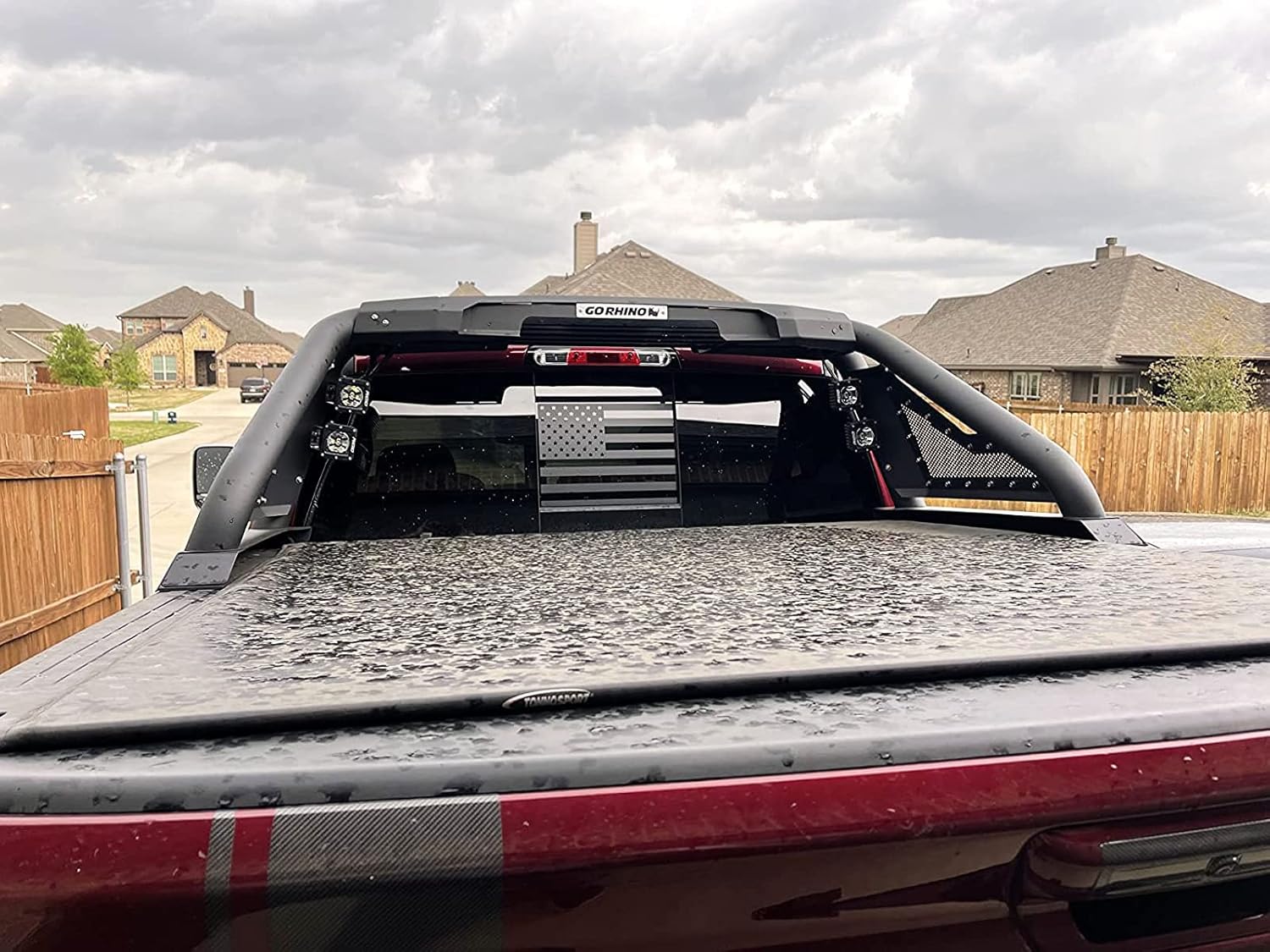 Rear Middle Window American Flag Decal for Trucks