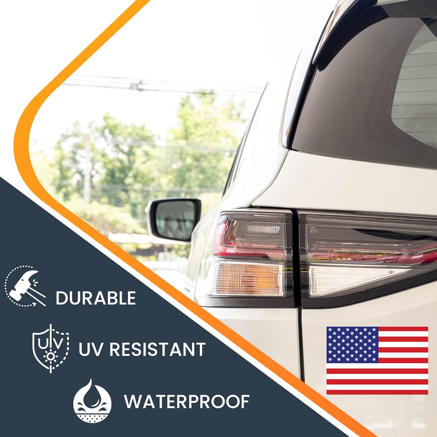 2PCS American Flag Automotive Magnet Decal 4x6 inches