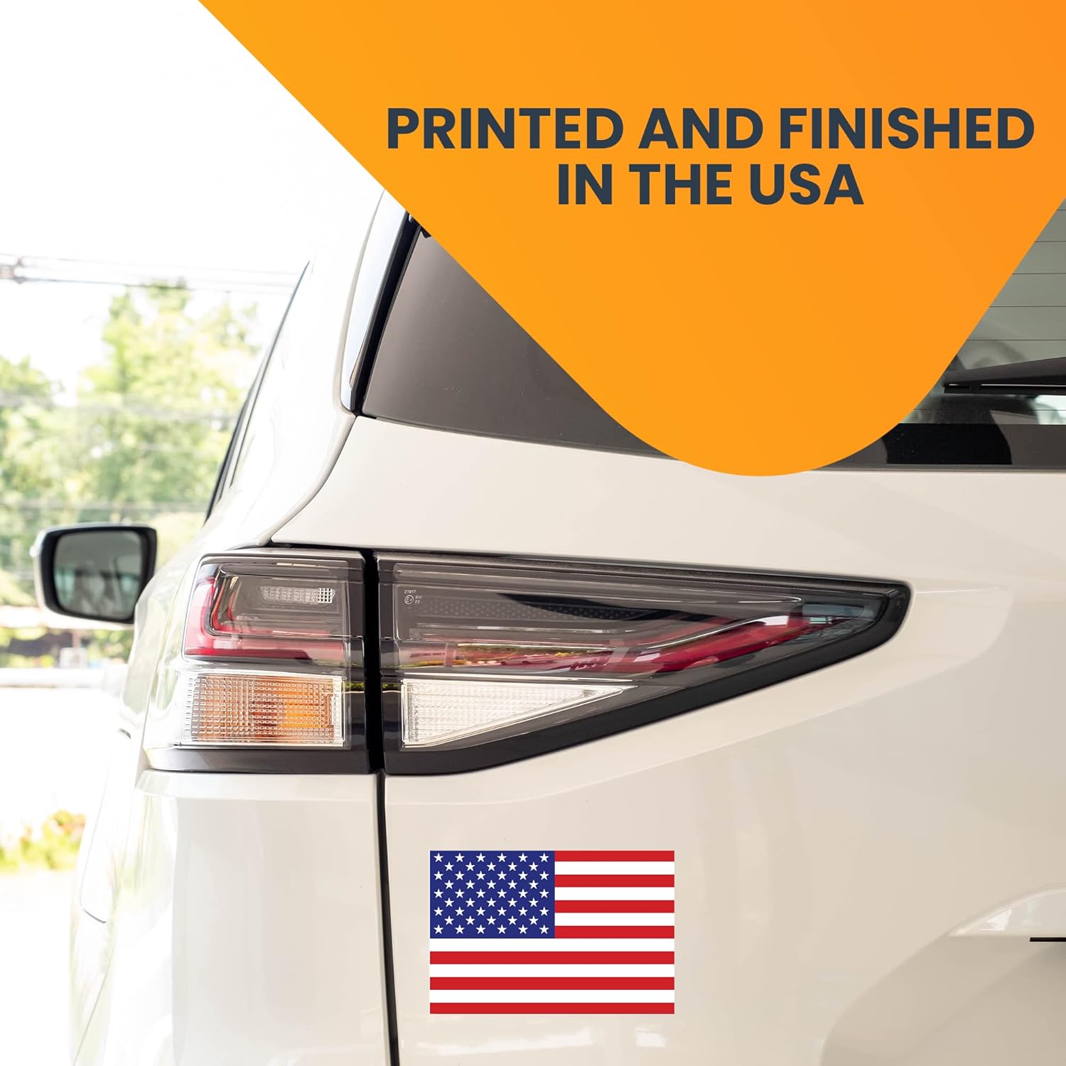 2PCS American Flag Automotive Magnet Decal 4x6 inches