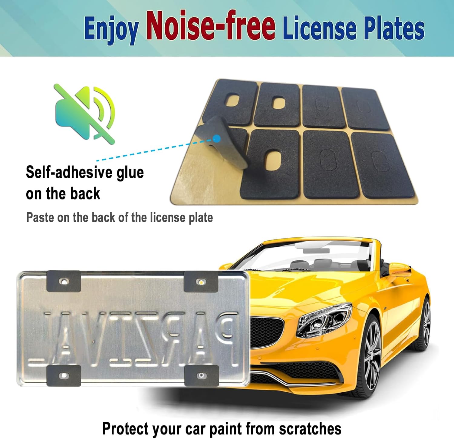 USA Flag Aluminum License Plate Frames - 2 Pack