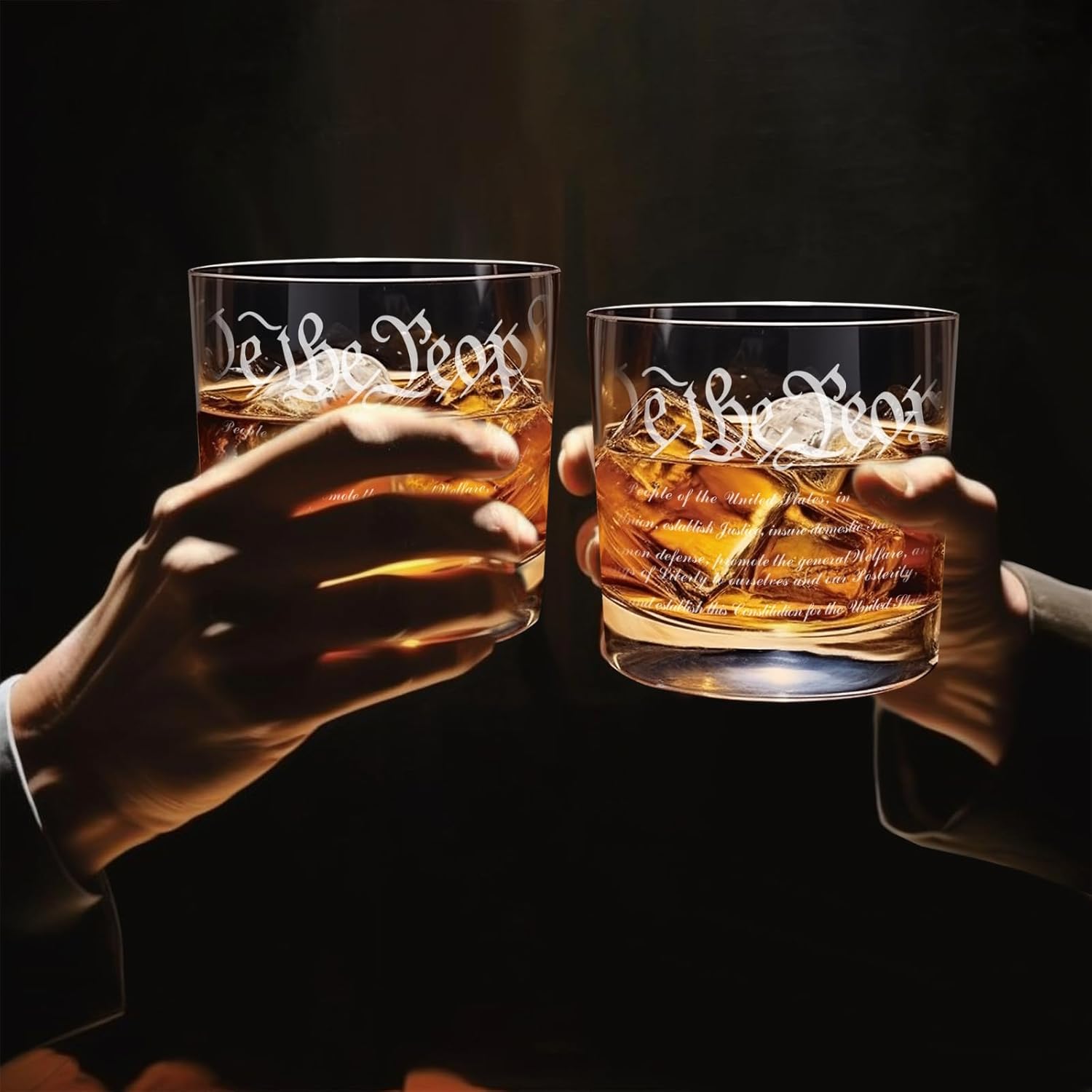 We The People Whiskey Decanter Set with 2 Glasses