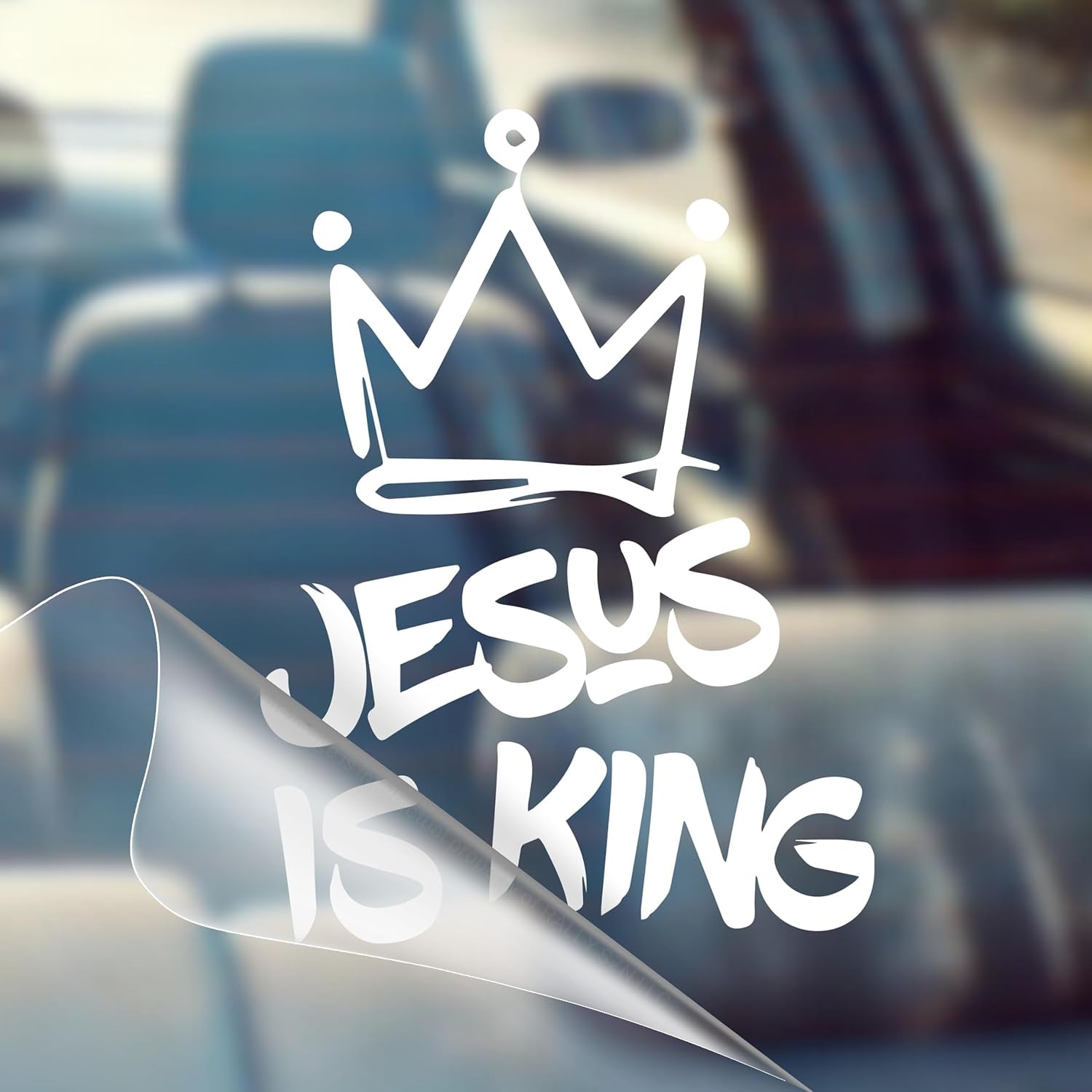 Jesus is King - 6 x 4.5-inch Christian Jesus Car Decal