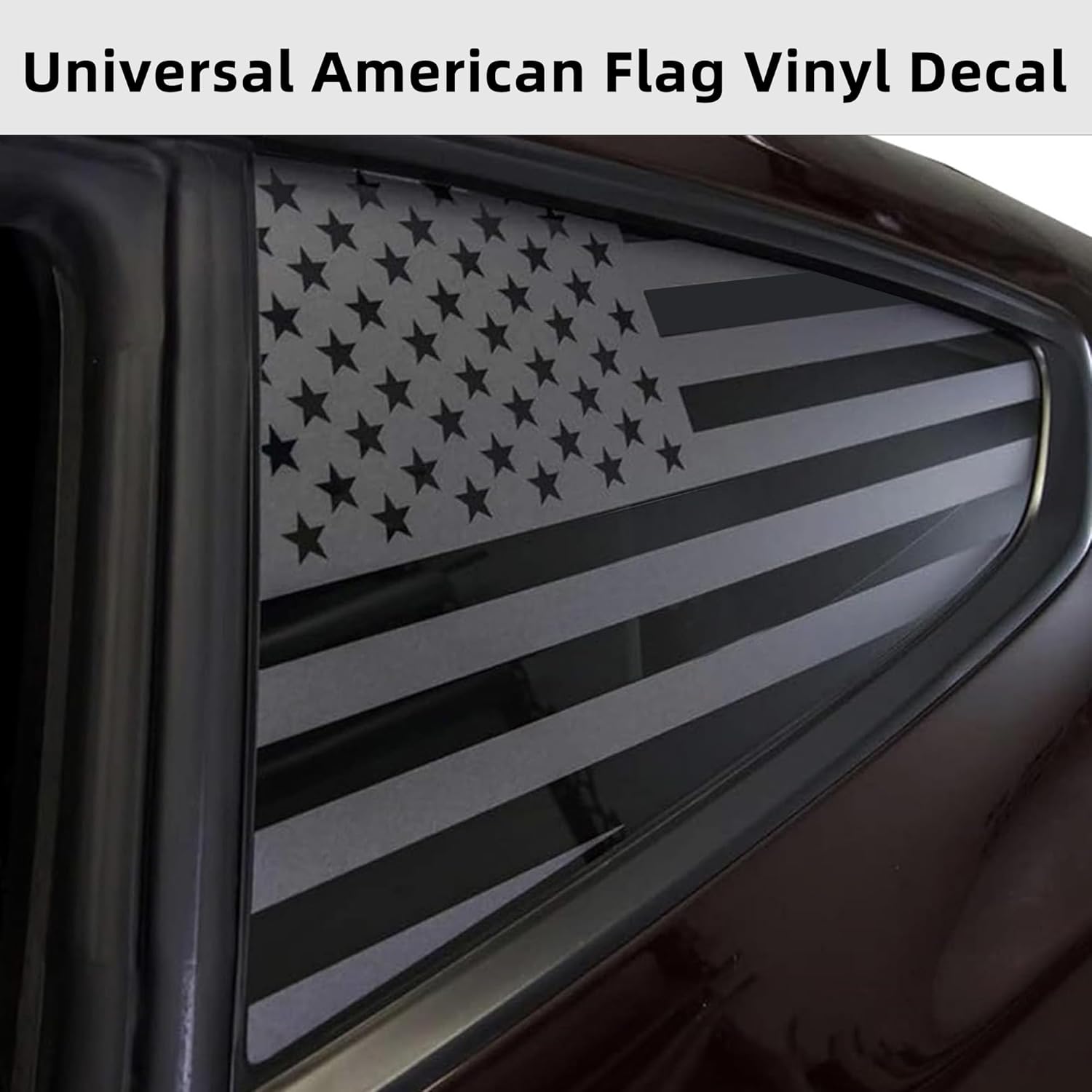 Rear Quarter Window American Flag Decal for SUV 2 Pack