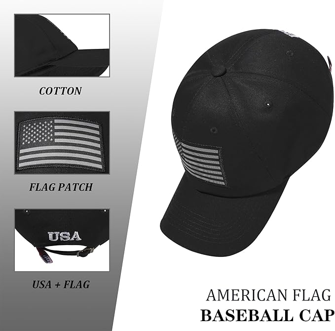 American Flag Adjustable Baseball Cap