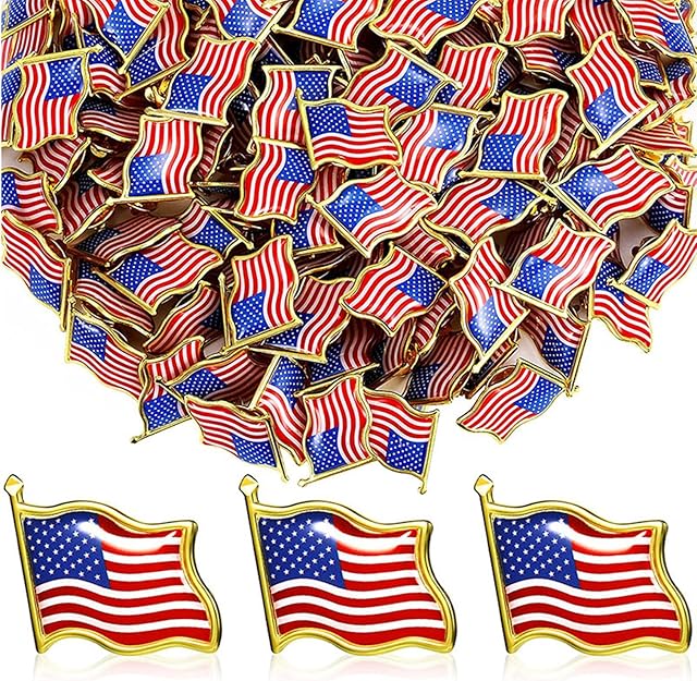 50 PCs American Flag Lapel Pins