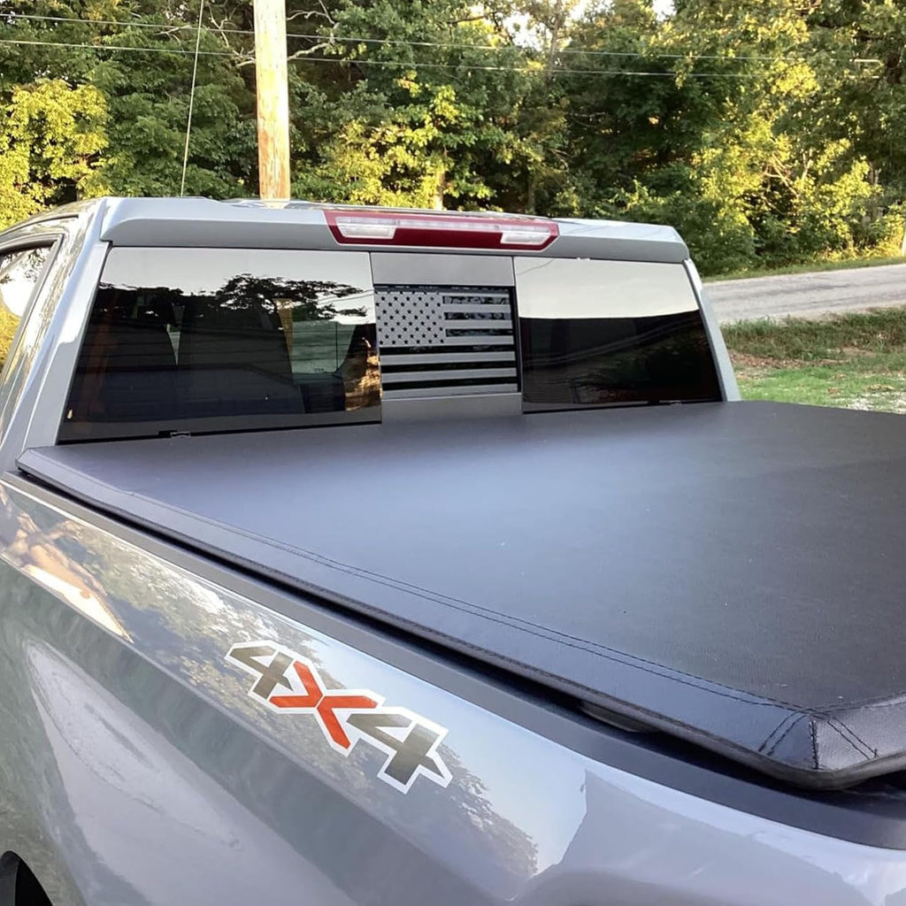 Rear Middle Window American Flag Decal for Trucks