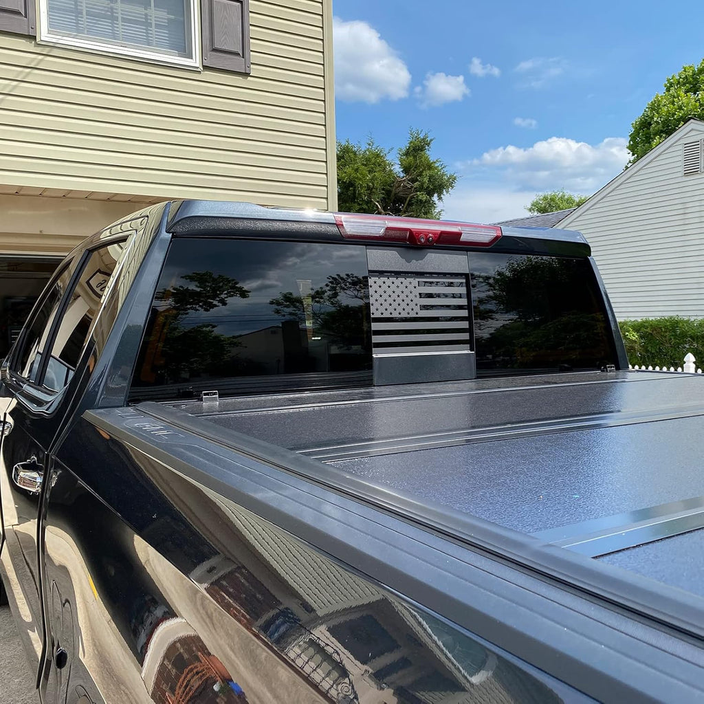 Rear Middle Window American Flag Decal for Trucks