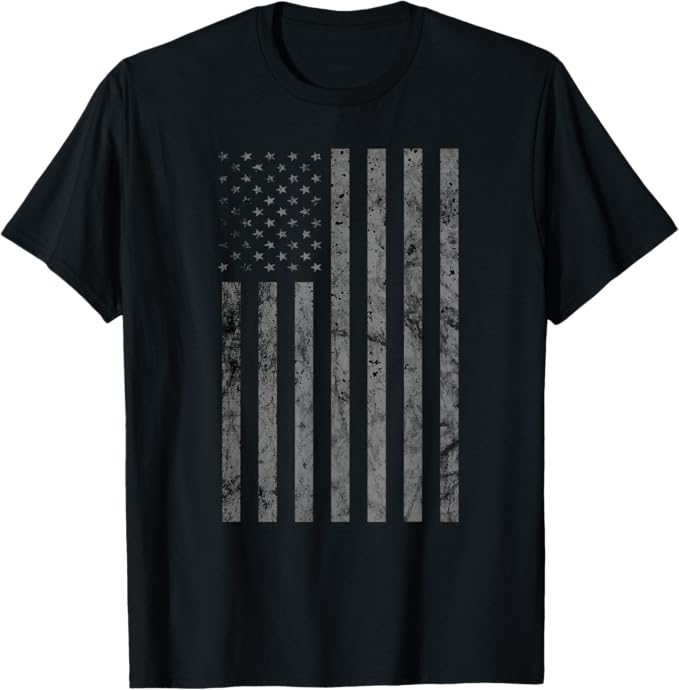 Black American Flag T-Shirt
